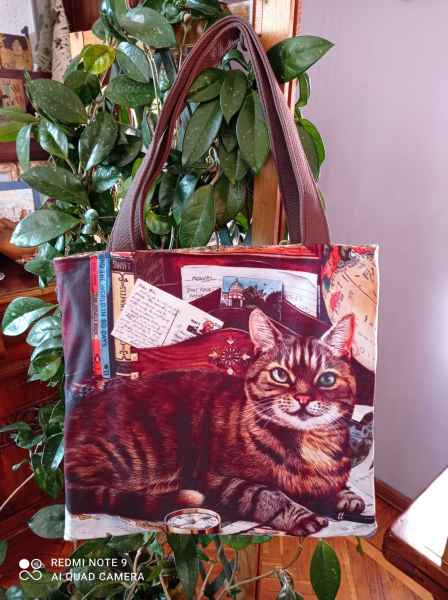 Borsa " Il gatto viaggiatore"