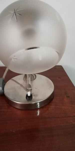 Lampada vintage acciaio e vetro