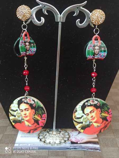 Orecchini fatti a mano Frida Kahlo €25