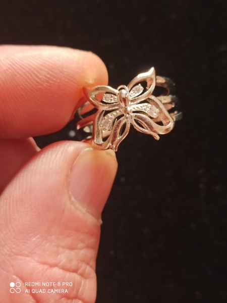 Anello artigianale in argento 925 rodiato regolabile