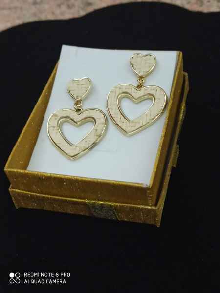 Orecchini artigianali acciaio e RAFIA 18€