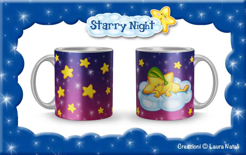 Starry Night _ Tazza Stellina Verde