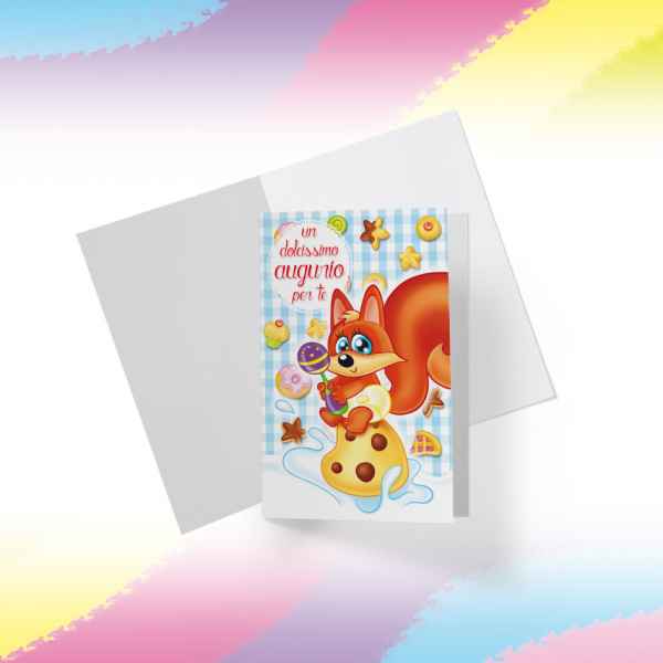 Biglietto di auguri Volpina Candy Puppy