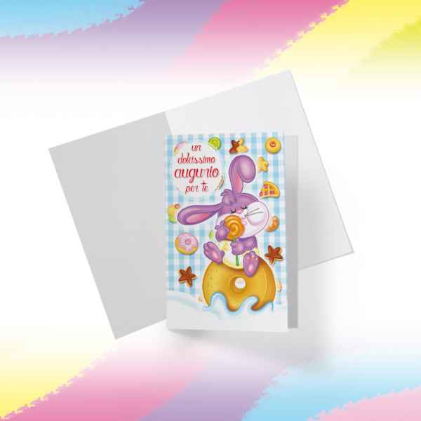 Biglietto di auguri Coniglietto Candy Puppy