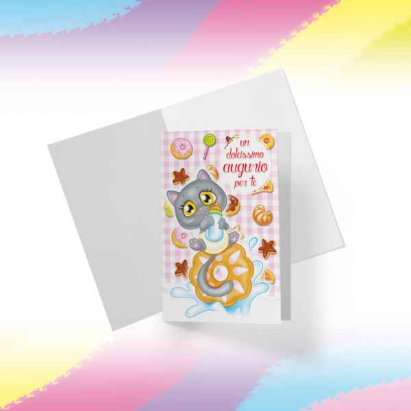 Biglietto di auguri Micina Candy Puppy