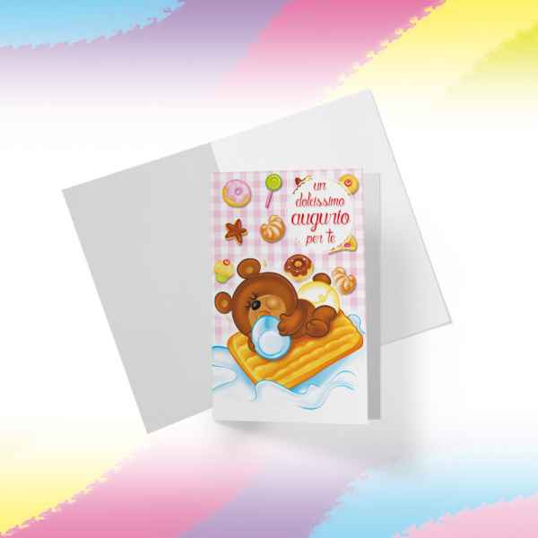 Biglietto di auguri Orsetto  Candy Puppy