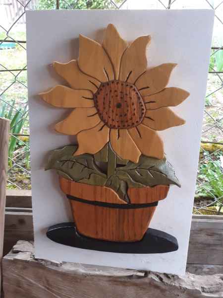 fiore in legno